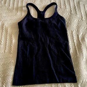 LULULEMON DK GREY EXERCISE TANK TOP W/ BUILT IN BRA